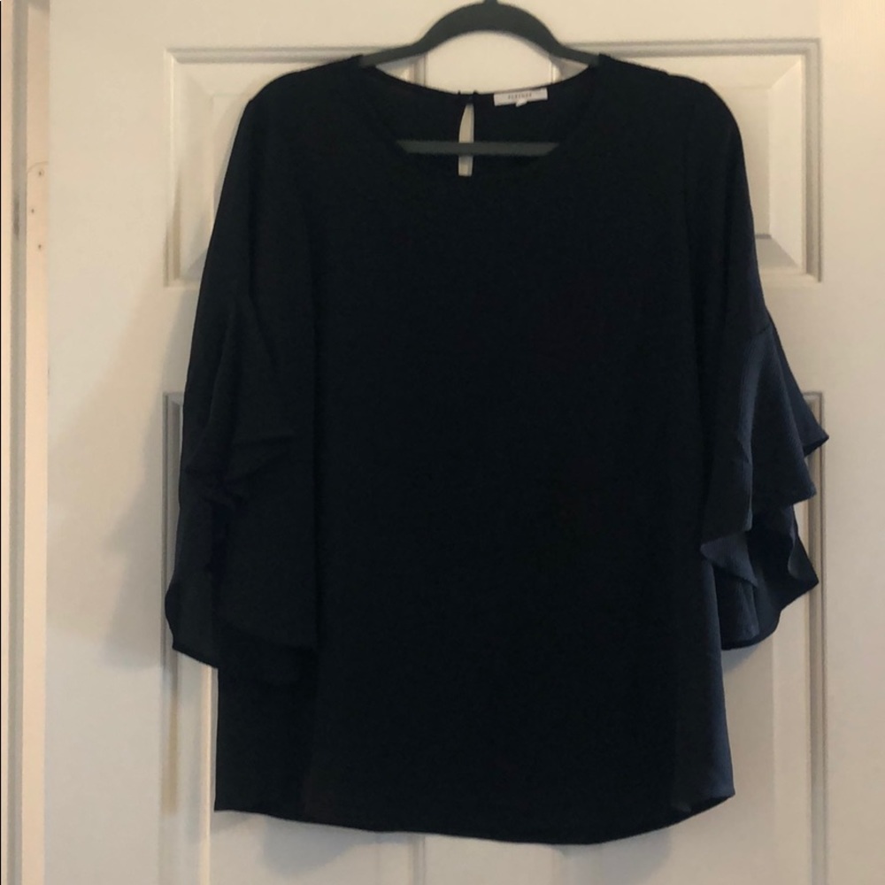 Black blouse with flowy arm sleeves
